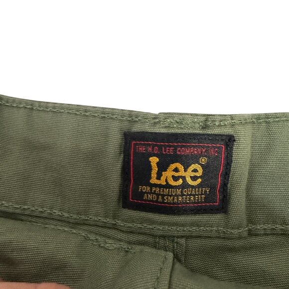 Lee Womens 4 Inch Shorts Olive Grove Size 14 Lightweight Casual Fit With Pockets - Picture 3 of 9